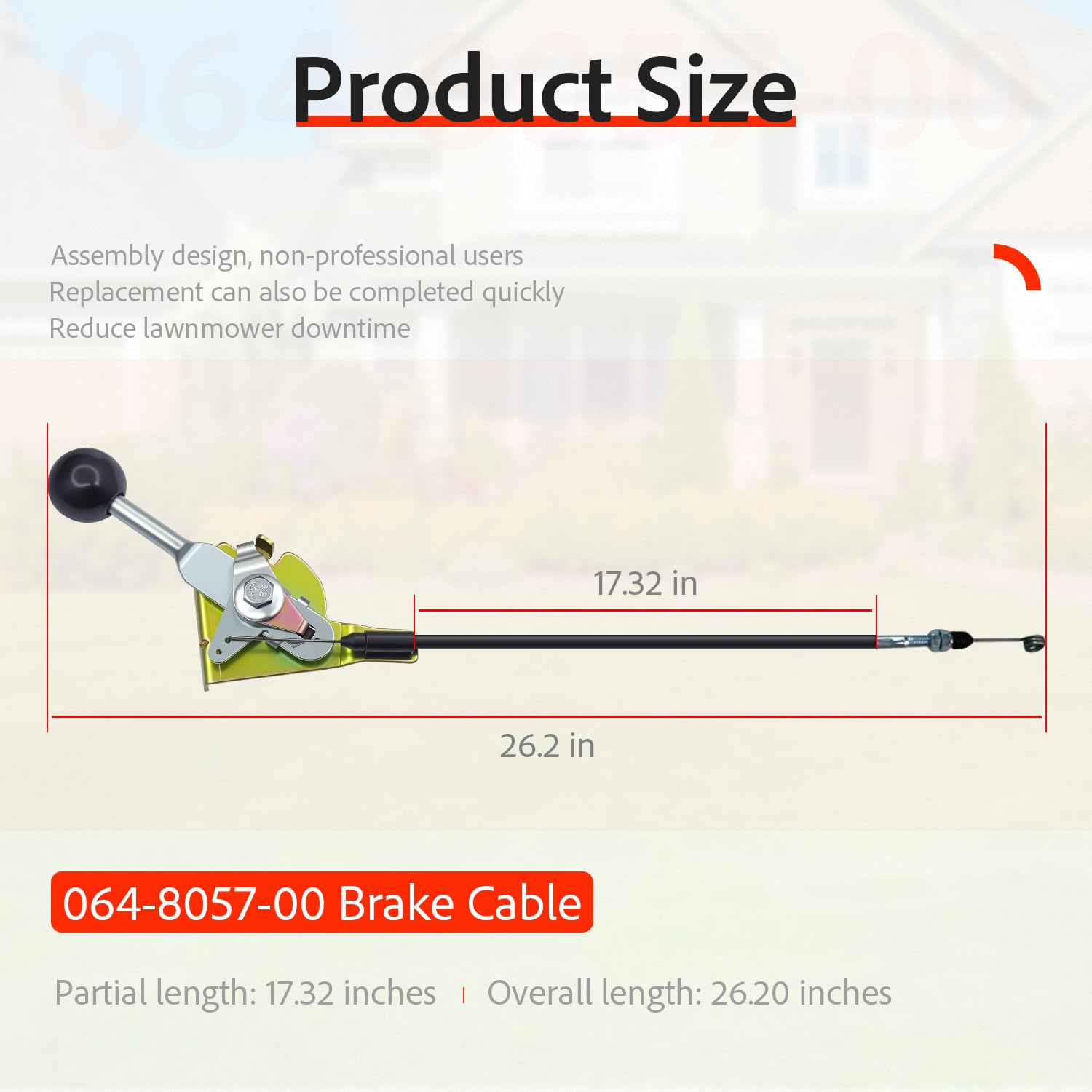 Amazon.com: XVRTJ 064-8057-00 Mower Brake Cable Fits Bad Boy Brake